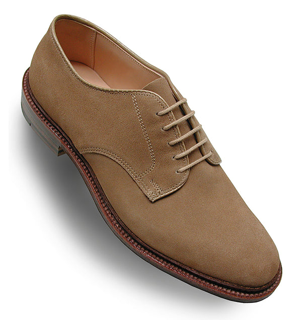 alden 29332F Unlined Suede Plain Toe Blucher (Tan Suede)