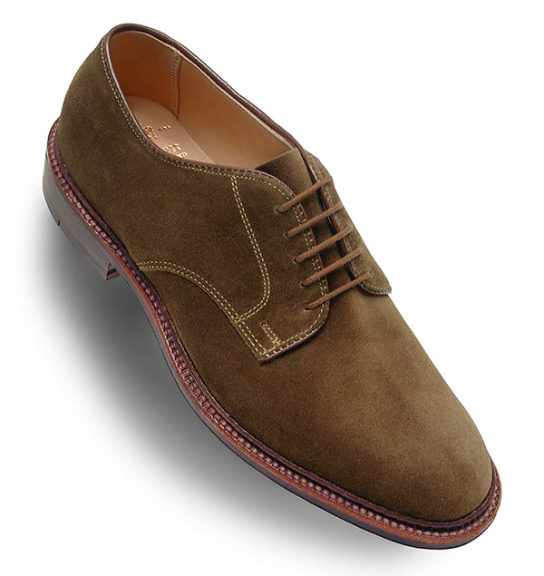 Alden 29336F Unlined Suede Plain Toe Blucher (Snuff Suede)