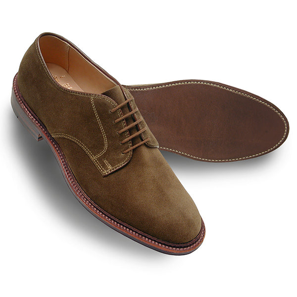 Alden 29336F Unlined Suede Plain Toe Blucher (Snuff Suede)