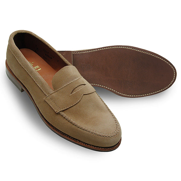 Alden 6244F Unlined Leisure Handsewn Penny Loafer LHS (Tan Suede)