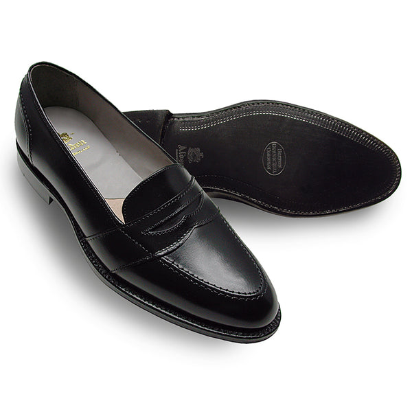 Alden 681 Full Strap Slip-On Penny Loafer (Black Calf)