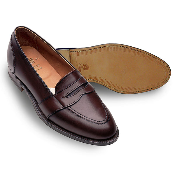 Alden 683 Full Strap Slip-On Penny Loafer (Burgundy Calf)
