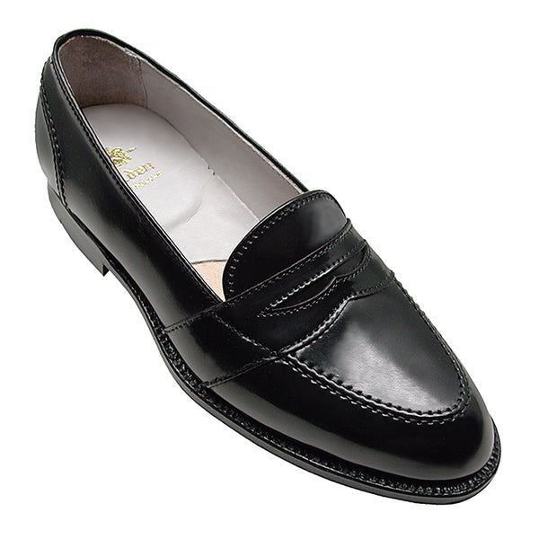 Alden 6845 Full Strap Slip-On Penny Loafer (Black Shell Cordovan)