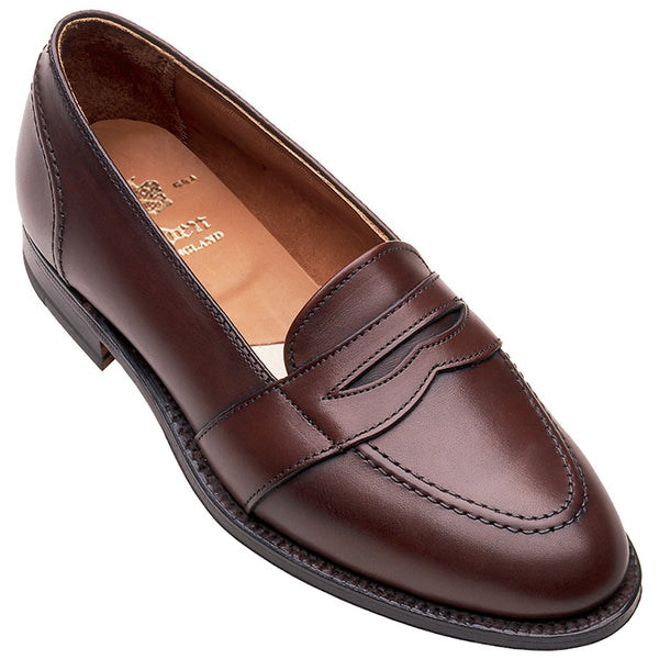Alden 686 Full Strap Slip-On Penny Loafer (Dark Brown Calf)