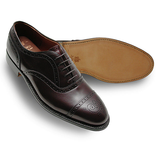 Alden 908 Medallion Perf Tip Bal Oxford (Burgundy Calf)