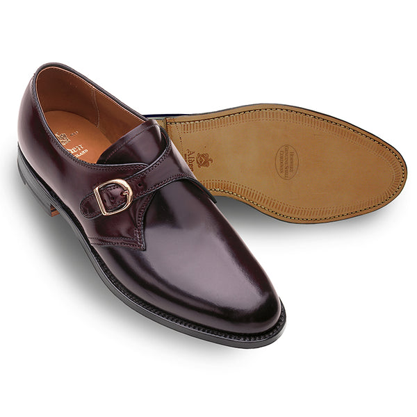 Alden 954 Plain Toe Monk Strap (Color 8 Shell Cordovan)