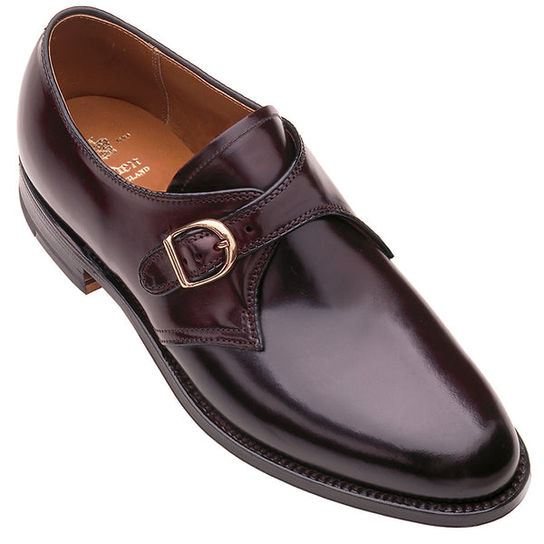 Alden 954 Plain Toe Monk Strap (Color 8 Shell Cordovan)