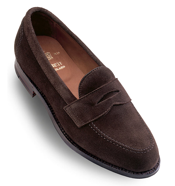 Alden 9697F Penny Loafer Flex Welt (Dark Brown Suede)