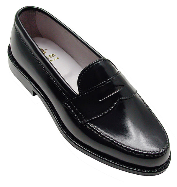 Alden 987 Leisure Handsewn Penny Loafer LHS (Black Shell Cordovan)