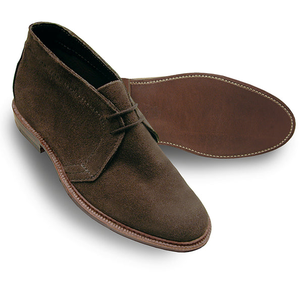 Alden 1492 Unlined Chukka Boot (Dark Brown Suede)