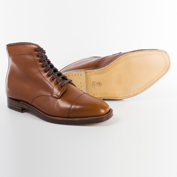 Alden 3914 Straight Tip Boot (Burnished Tan Calf)