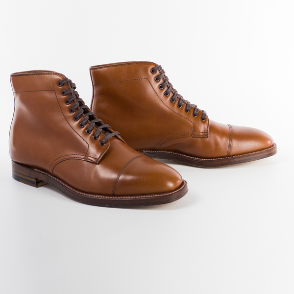 Alden 3914 Straight Tip Boot (Burnished Tan Calf)