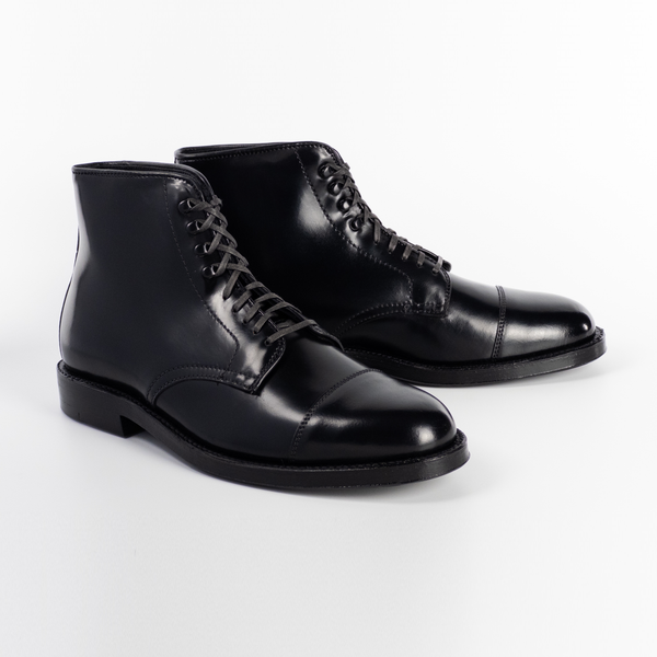 alden 4075H Straight Tip Boot (Black Shell Cordovan)