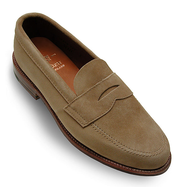 Alden 5733F Unlined Penny Loafer (Tan Suede)