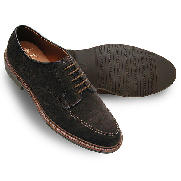 Alden 704L Mocc Toe Blucher (Dark Brown Suede)