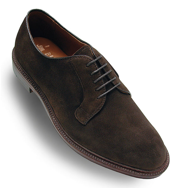 Alden 9503 Plain Toe Blucher (Dark Brown Suede)
