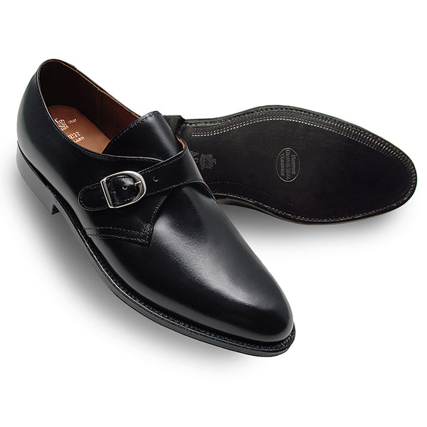 Alden 955 Plain Toe Monk Strap (Black Calfskin)