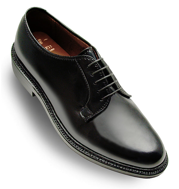 alden 9901 Plain Toe Blucher (Black Shell Cordovan)