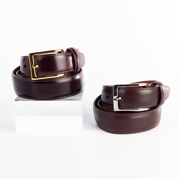 alden Alden Belt with Brass or Nickel Buckle (Burgundy Calf)