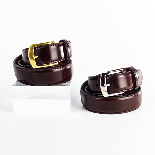 alden Alden Belt with Brass or Nickel Buckle (Color 8 Shell Cordovan)