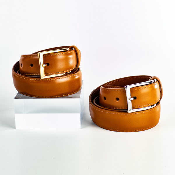alden Alden Belt with Brass or Nickel Buckle (Tan Calf)