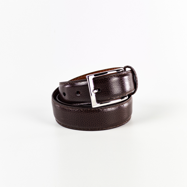 alden Alden Belt with Nickel Buckle (Dark Brown Alpine Calf)