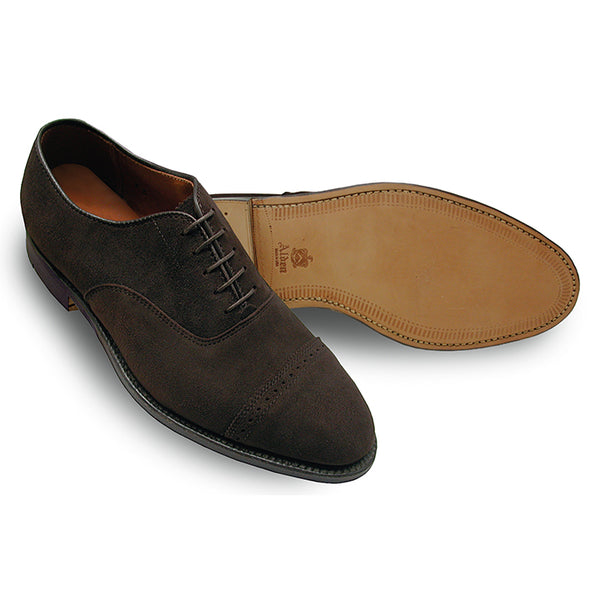 Alden D2302 Perf Tip Bal Oxford (Mocha Kid Suede)