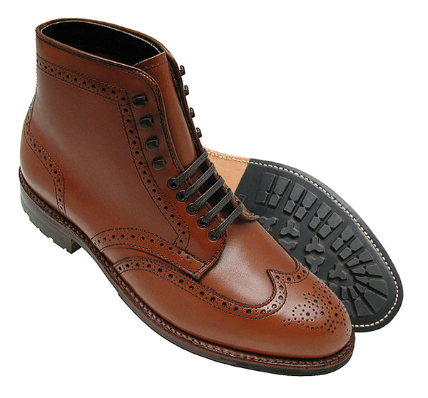 alden D9835HC Wing Tip Boot (Burnished Tan Calf)