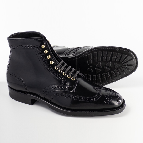 Alden D2850HC Plaza Wing Tip Boot (Black Shell Cordovan)