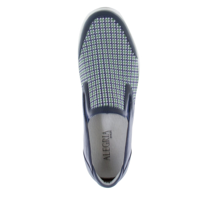 Alegria Alegria Men's Bender Navy Plaid Shoe