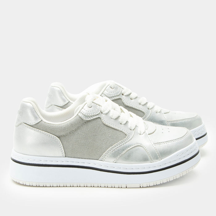 Alegria Alyster Shimmer Silver Shoe