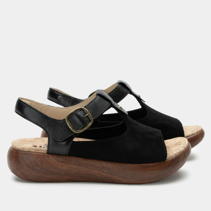 Alegria Betsie Stretch Black Sandal