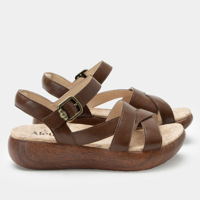 Alegria Bianca Walnut Sandal