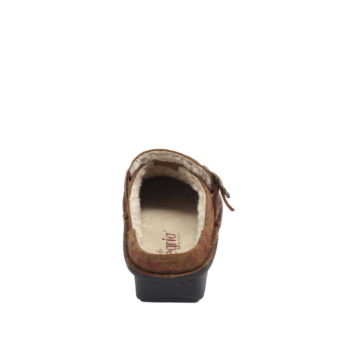 Alegria Brigid Cognac & Roses Clog