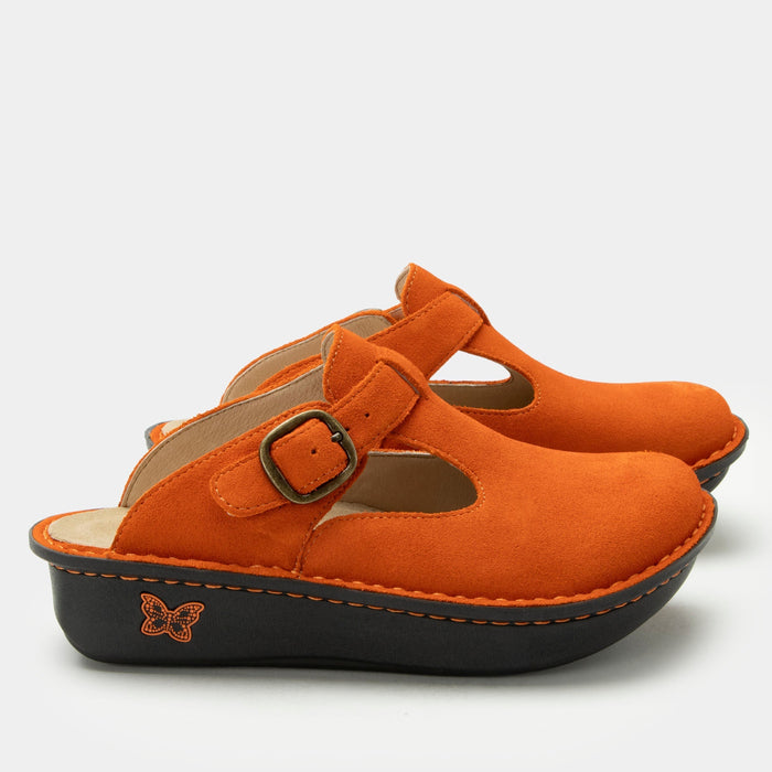 Alegria Classic Orange You Glad Suede Shoe