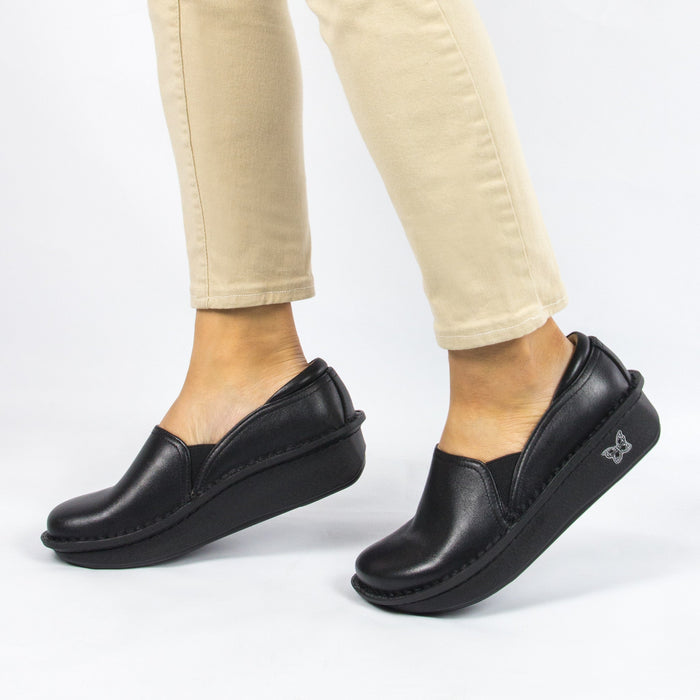 alegria Debra Black Nappa Shoe