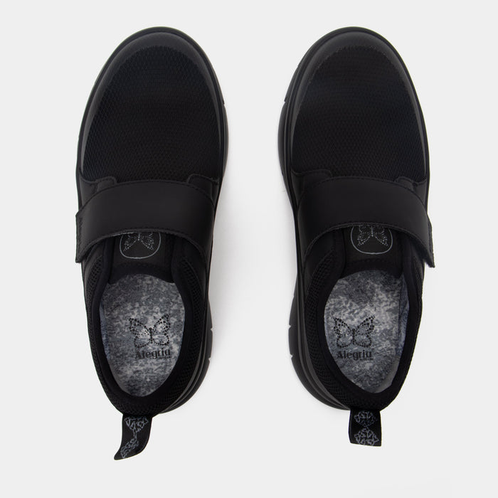 Alegria Double Trouble Black Mesh Shoe