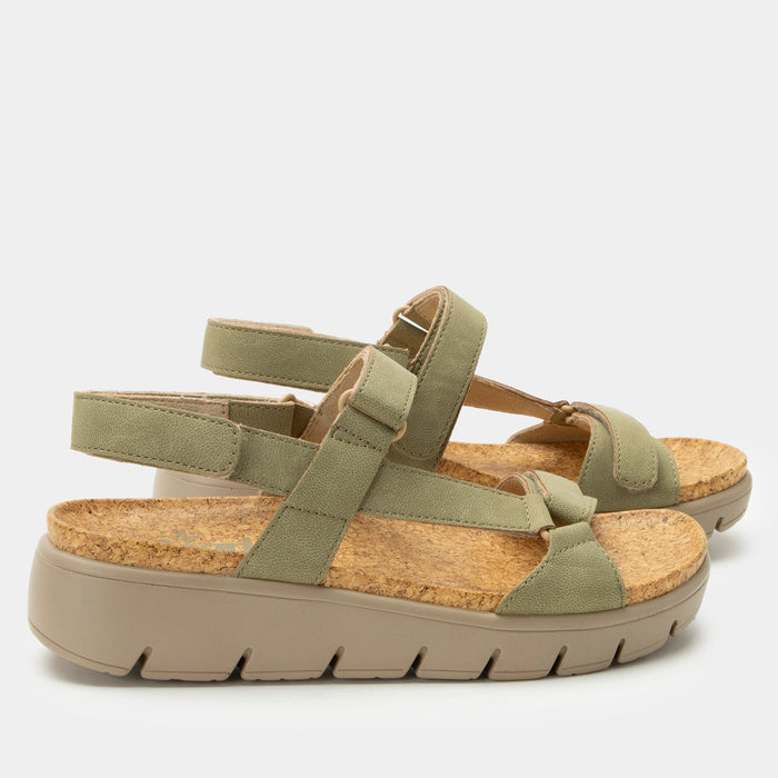 alegria Henna Washed Khaki Sandal