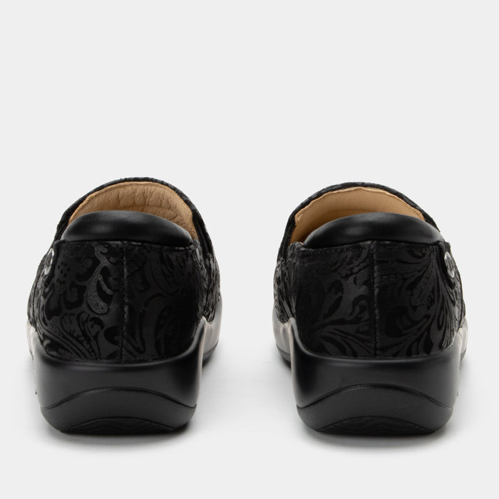 Alegria Keli Black Embossed Paisley Shoe