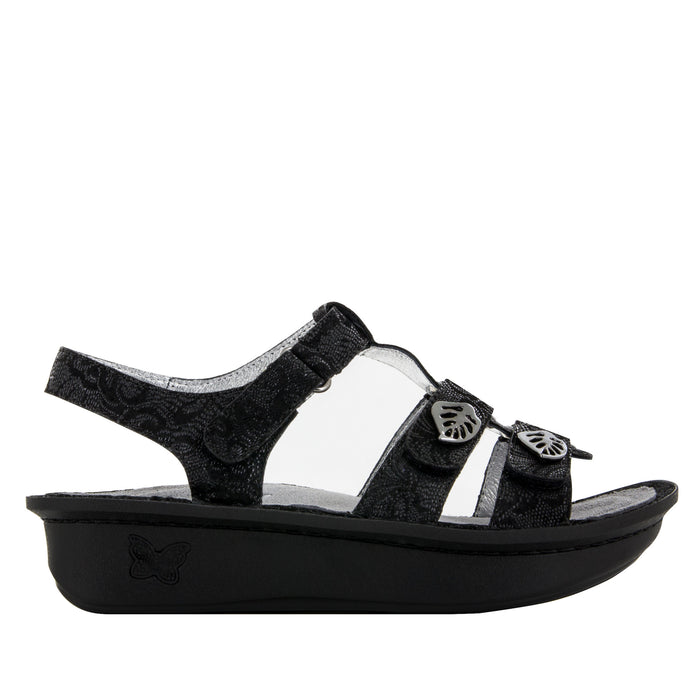 Alegria Kleo Black Leaf Sandal