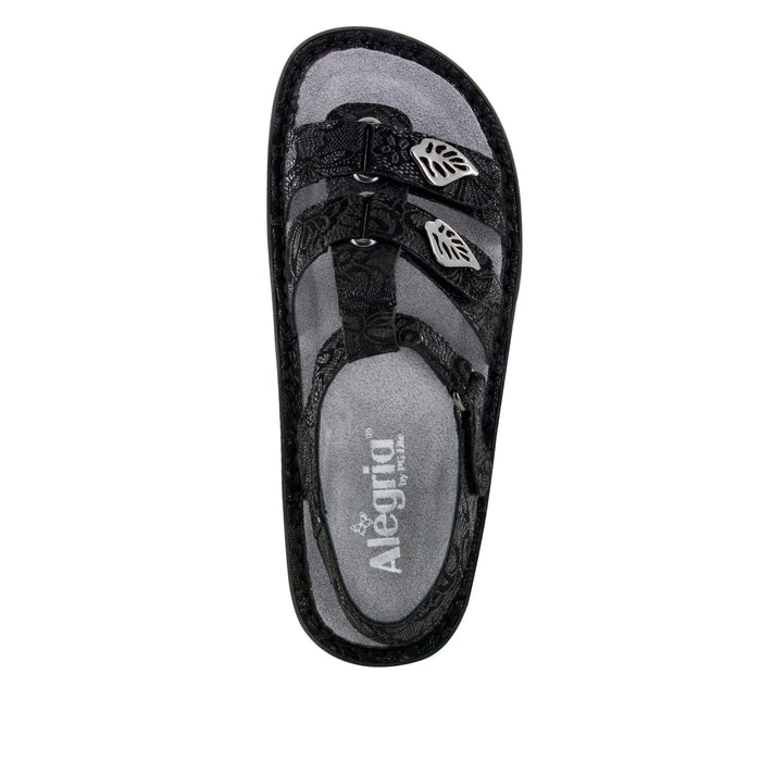 Alegria Kleo Black Leaf Sandal