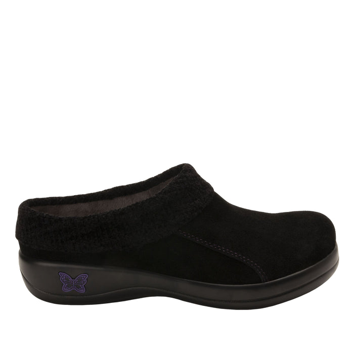 Alegria Kyah Black Suede Shoe
