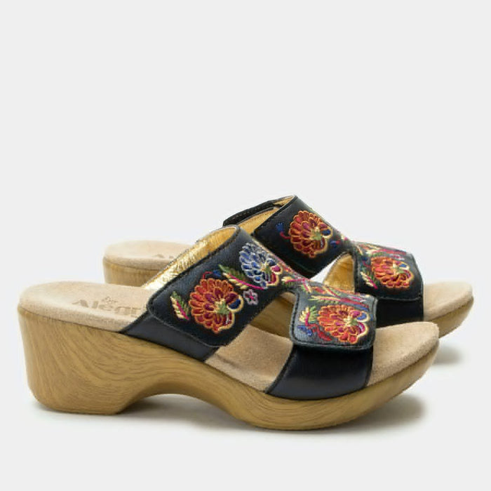 Alegria Linn Black Needles And Pins Sandal