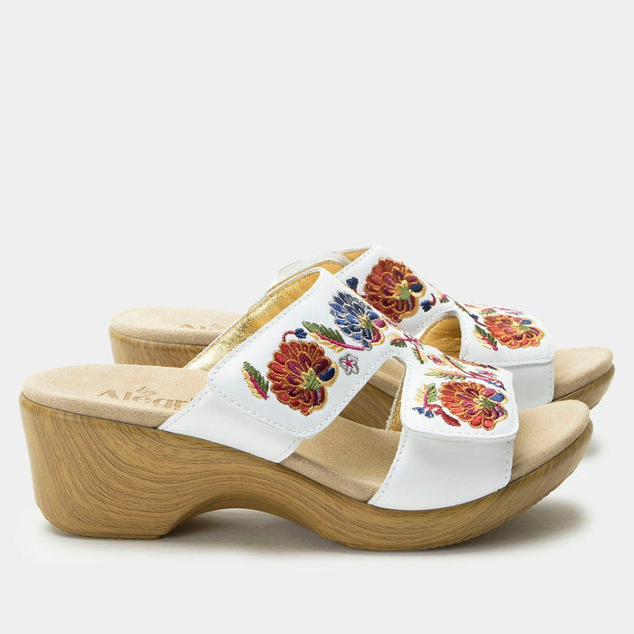Alegria Linn White Needles And Pins Sandal