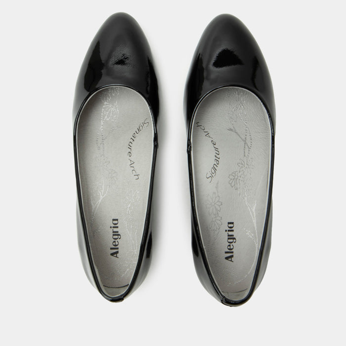 Alegria Lisah Black Patent Shoe