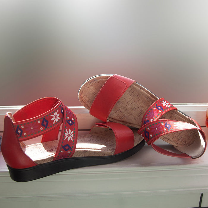 alegria Lucia Red Sandal