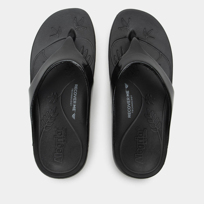 Alegria Ode Black Gloss Sandal