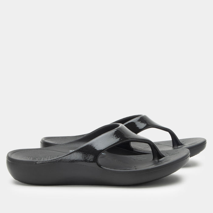 Alegria Ode Black Gloss Sandal