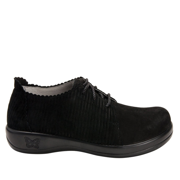 Alegria Pyper Capt Corduroy Black Shoe