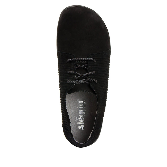 Alegria Pyper Capt Corduroy Black Shoe